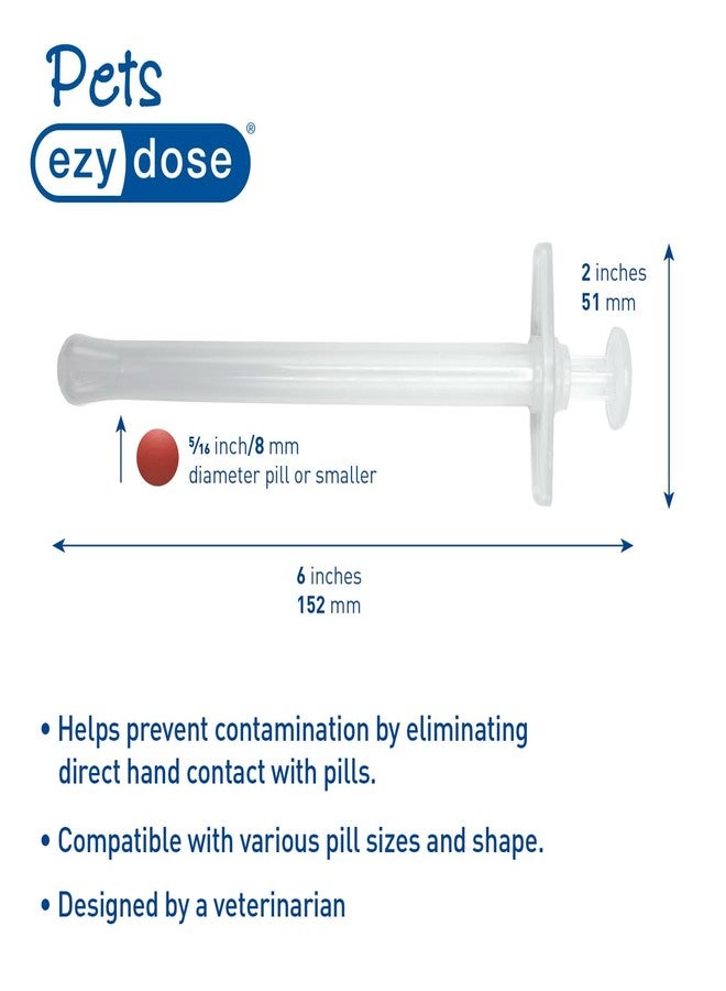 EZY DOSE Pet Pill Shooter for Dogs & Cats, Easy Tablet Dispenser and Syringe, Safe Oral Medication Tool, Soft Tip for Comfort, Reusable Pet Medicine Applicator for Small and Large Pets - Image 4